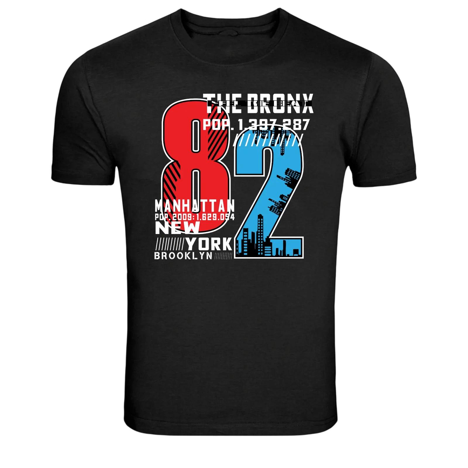 New York Bronx Manhattan Brooklyn 82 Graphic T-Shirt L