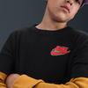 Nike Camiseta Logo Gola Redonda Manga Curta Infantil Tops Preto HV5212-010