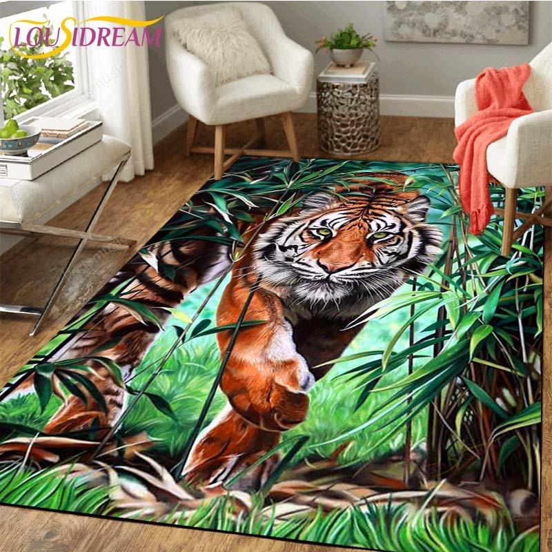 Tiger Carpet Floor Non Slip Rug Room Mat Square Quality Removable Kitchen Bath Floor Waterproof Rug Mat