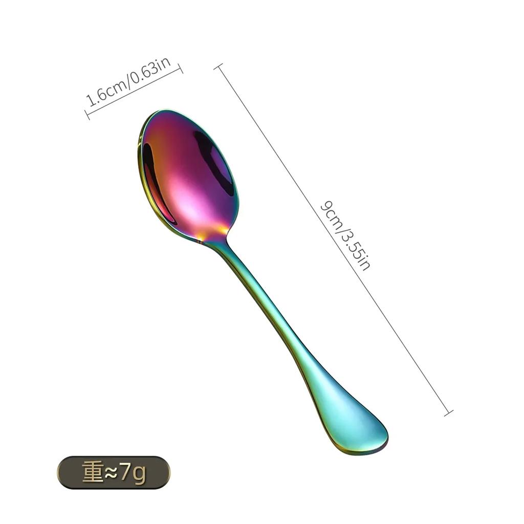 304 Stainless Steel Seasoning Spoon Coffee Spoon Ice Cream Dessert Spoon 9cm Mini Stirring Kitchen Accessories Gift