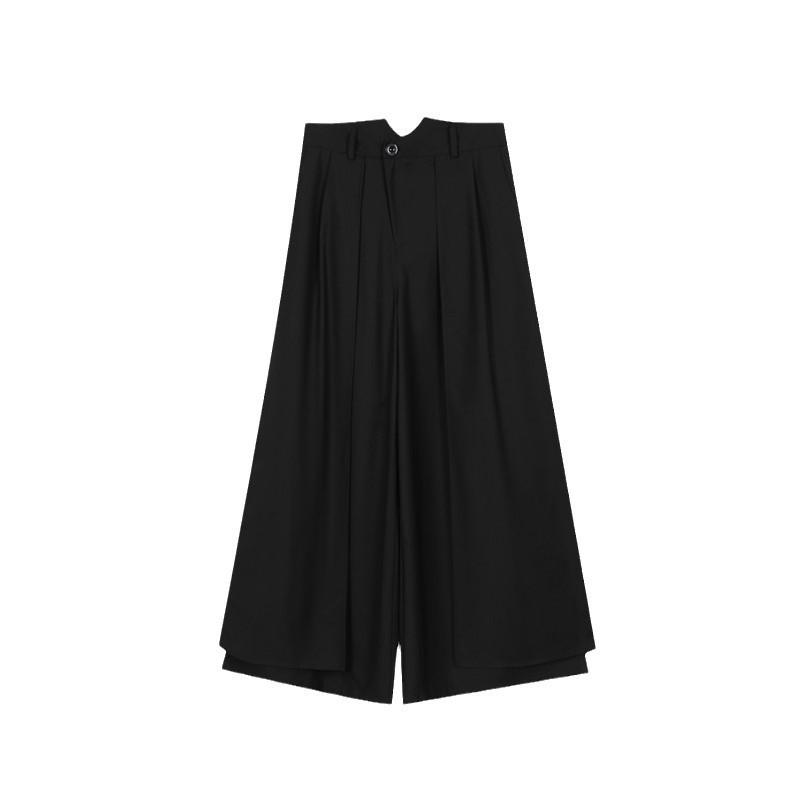 Pantalon Japonais Superposé Homme Jambe Large Hakama Y2k Pantalon Homme Esthétique Sombre Streetwear Vêtements Oversize