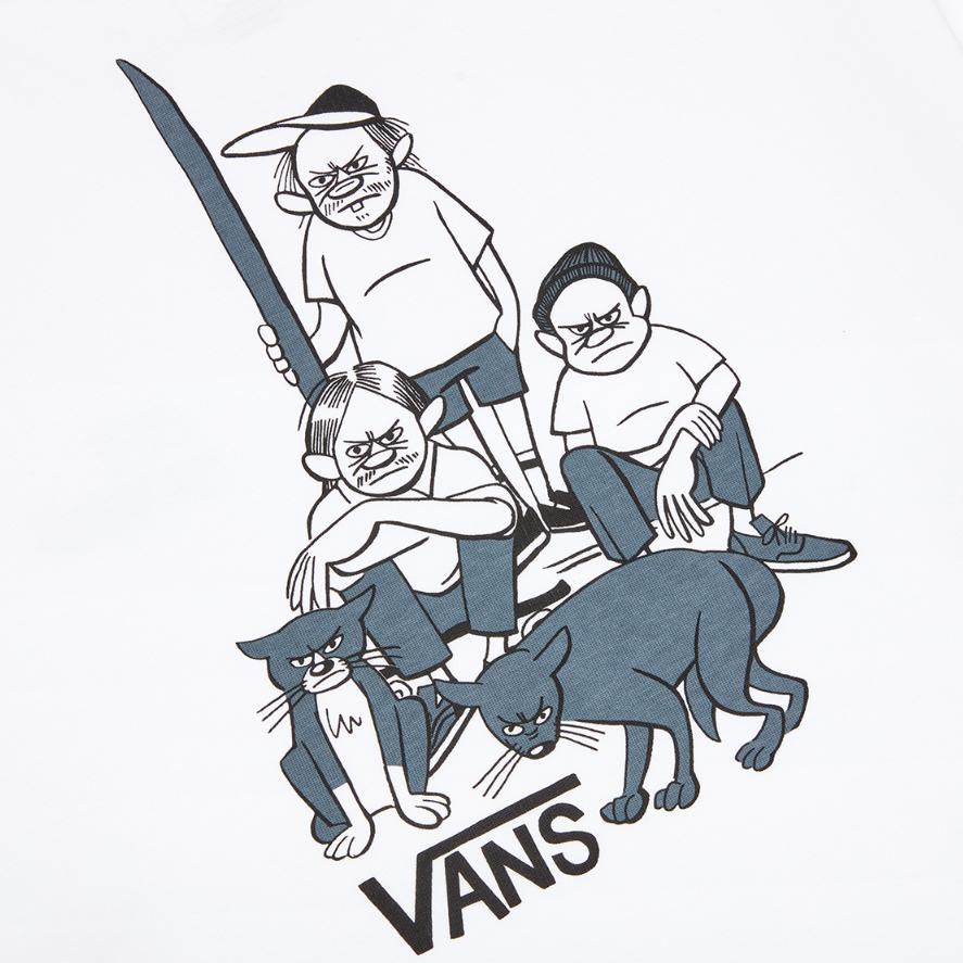 Vans X Hanai Collaboration Asian Artist Series Simple Comfortable Crew Neck Short Sleeve T-Shirt Men Tops VN000R60WHT