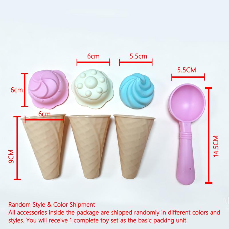Dual Use Ice Cream Sand Molding Kit For Kid Beach Toys Set Snow Toy Brick Sand Castle Winter And Summer Outdoor Sands Toys Gift