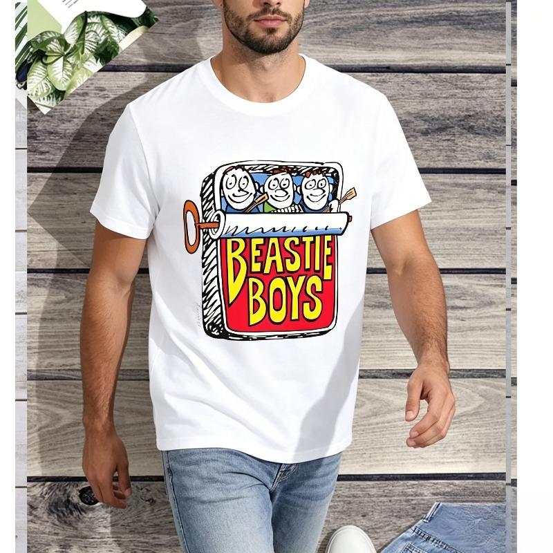 Retro Cartoon Beastie Boys Graphic Tshirt Old School Hip Hop Music Casual Tops Unisex Unisex Streetwear Beastie BoysHip HopRap
