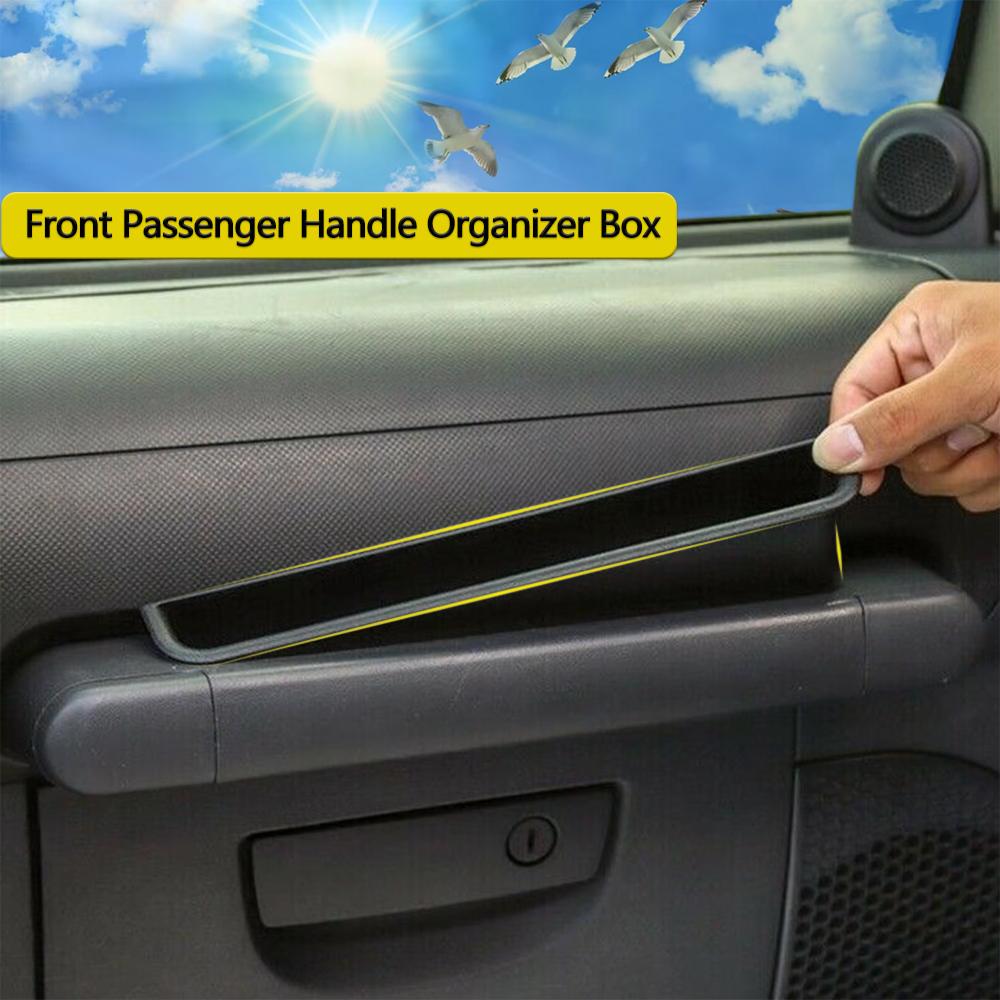 Front Passenger Grab Tray Organizer Door Handle Inserts Storage Box For Jeep Wrangler JK 4-door 2007-2010 Interior Accessories