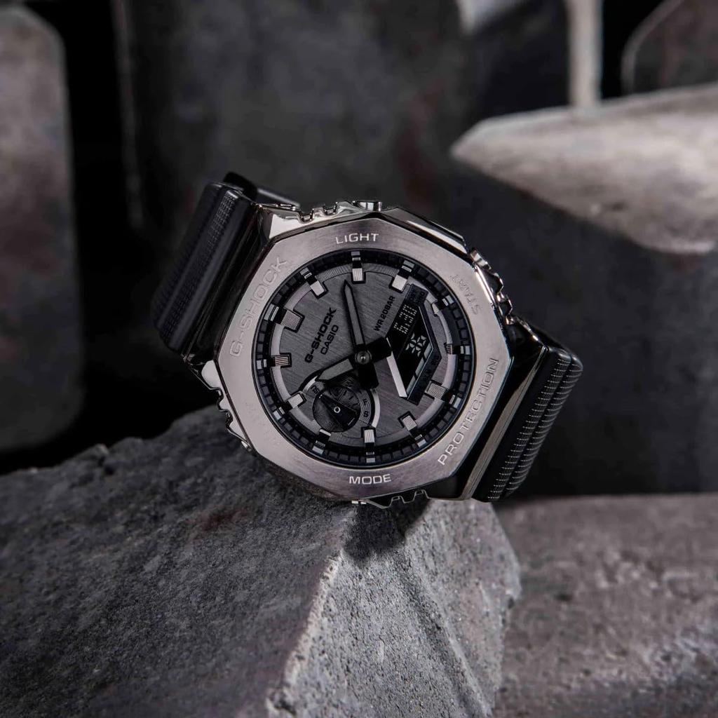 CASIO G-SHOCK GM-2100-1AER Watch, Black, Overseas Model, 20 ATM Water Resistant, Metal Case
