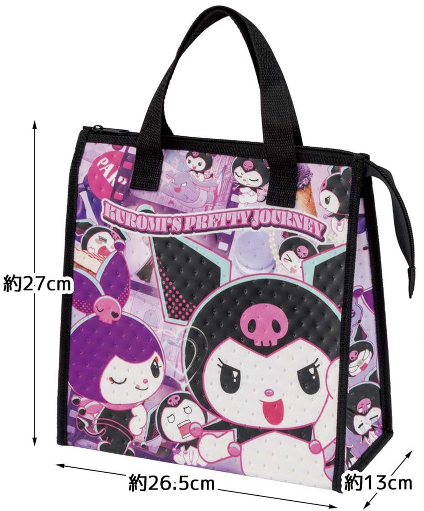 Bolsa Térmica para Almoço Skater, Bolsa Bonita, Tecido Não Tecido, Bolsa, Kuromi, Viagem, Sanrio, FBC1-A