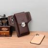 New PU Multifunctional Belt Waist Bag PU Solid Color Phone Waist Bag Portable Vintage Leather Bag Outdoor Sports Bag Man Gifts