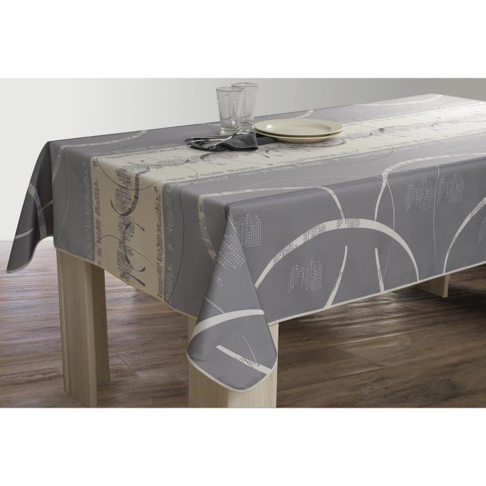 Nappe Rectangulaire - Astrid Ecru - 150x240 Cm - Anti-taches - Déperlant