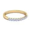 Mondstein Halb-Eternity Design Bandring - 925 Sterlingsilber Gold Vermeil
