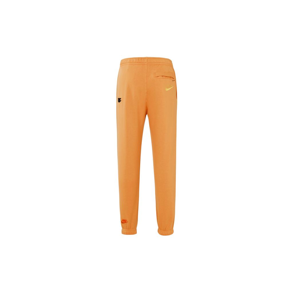 Nike Logo Print Straight-Leg Sweatpants Men Bottoms Orange DM6872-808