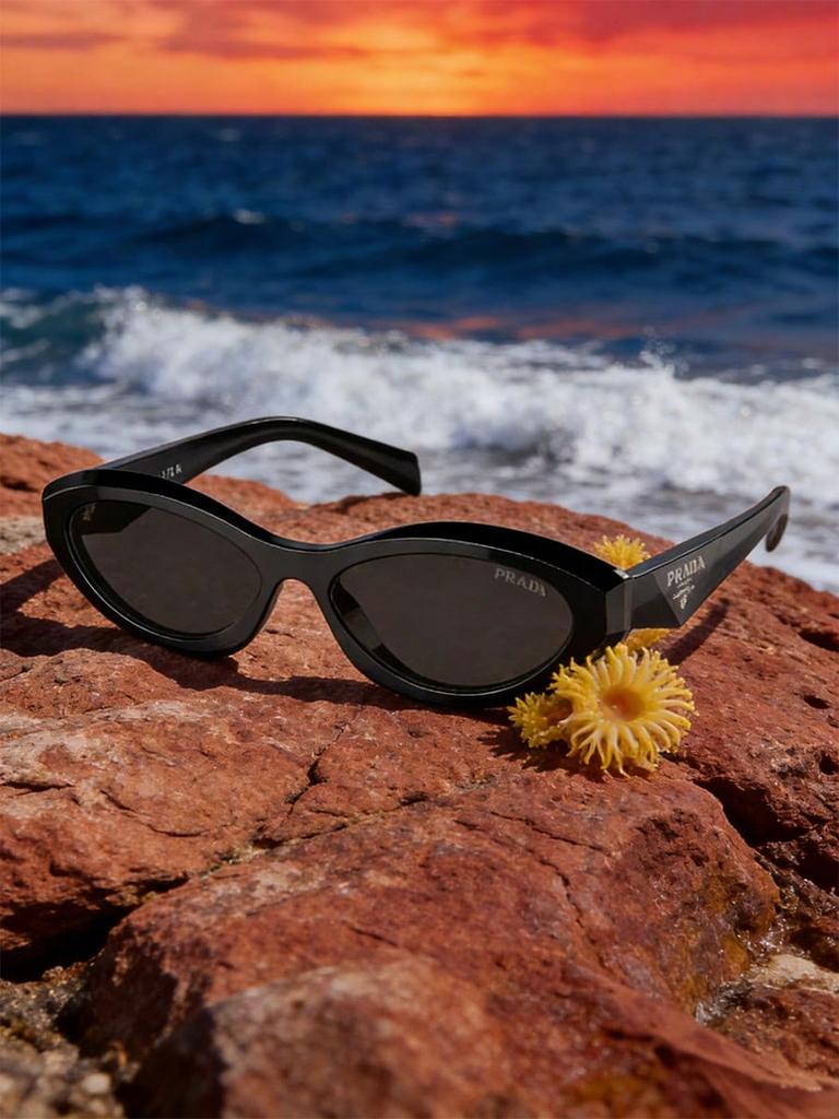 Prada PR26ZS Black Cat-Eye Sunglasses