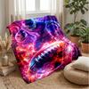 Football Pixel Pattern Theme Blanket Lightweight Warm Flannel Blanket Decorative Throw Blanket for Home Decoration