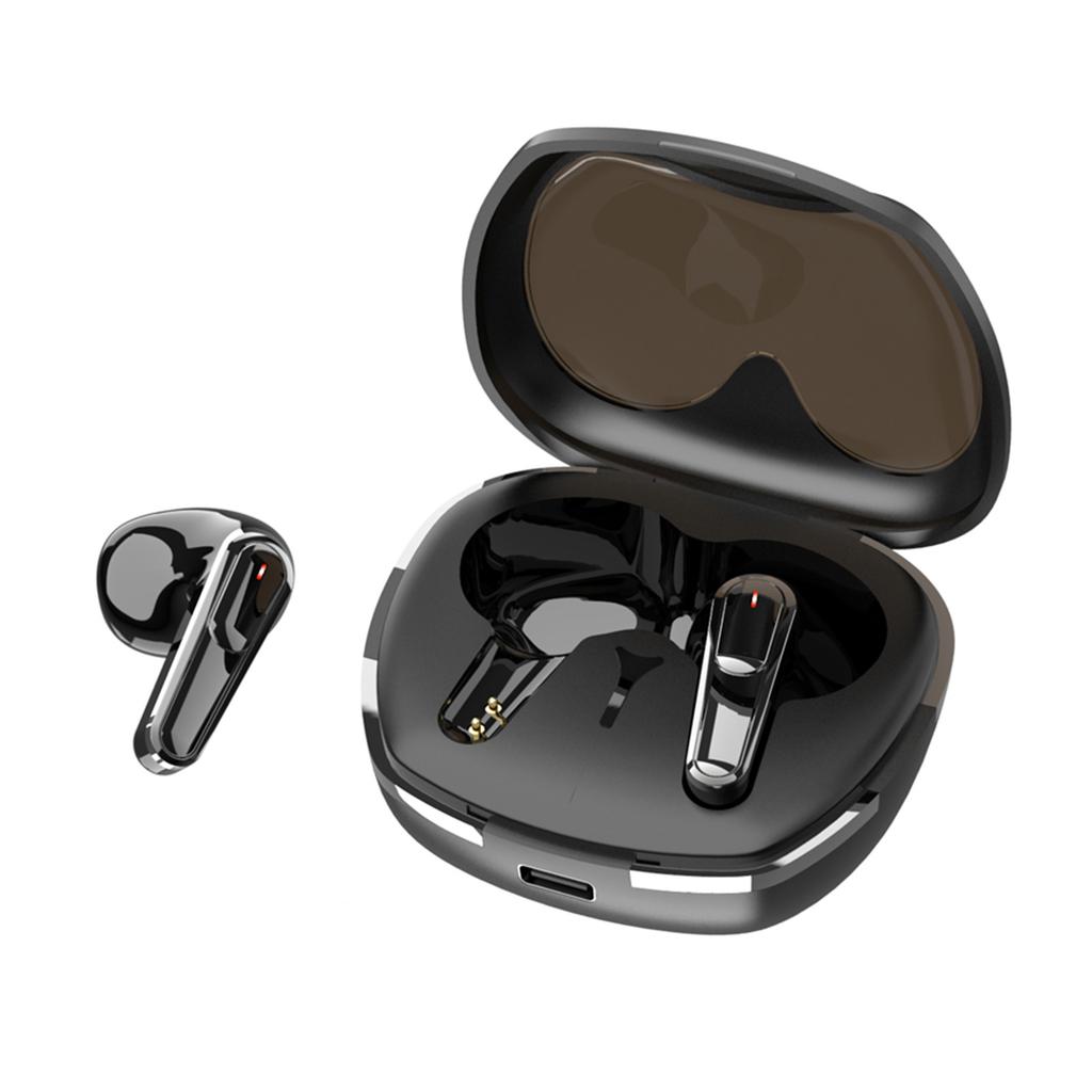 True Wireless 5.4 Earbuds, Half In-Ear Music Headphones, IPX4 Sweatproof Earphone, 150mAh Charging Case, Magnetic Charging, Dual Ear Call, To