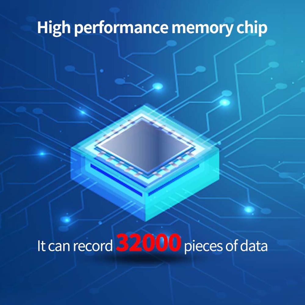 Bluetooth Temperature&Humidity Data Logger LCD Long Distance Wireless Temperature Recorder PDF Report Temp&RH Data Logger