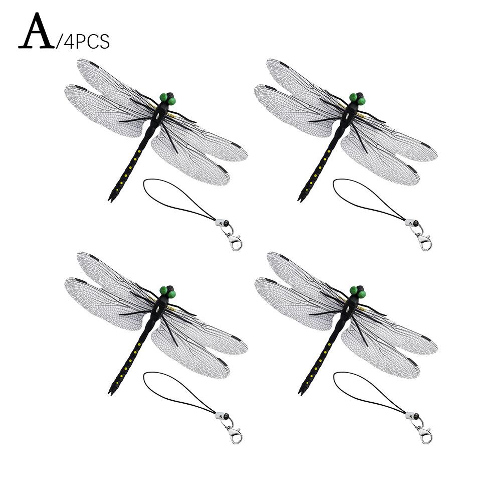 

4-20pc Simulation Dragonfly Mosquito Repellent Mini Dragonfly Ornament Simulation Dragonfly Animal Model For Outdoor Garden Farm M