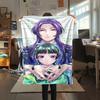 Jinshi and Maomao Print Flannel Blanket,High quality Comfortable for All Seasons,Home Decor,Warmth and Comfort,Perfect for Christmas Gifts