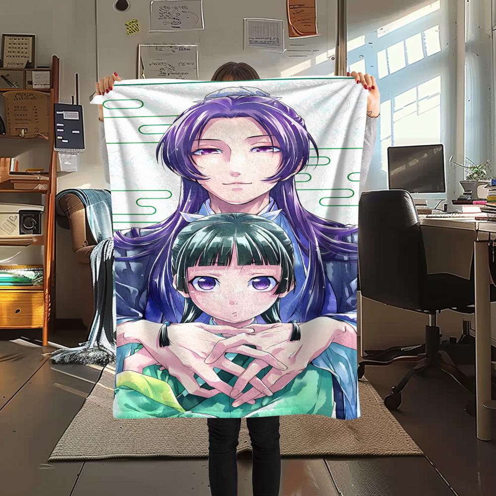Jinshi and Maomao Print Flannel Blanket,High quality Comfortable for All Seasons,Home Decor,Warmth and Comfort,Perfect for Christmas Gifts