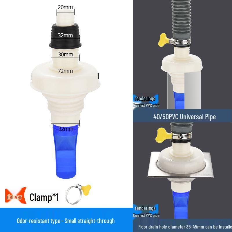 Odor-Proof Y-Shaped Drain Connector for Washing Machine and Basin