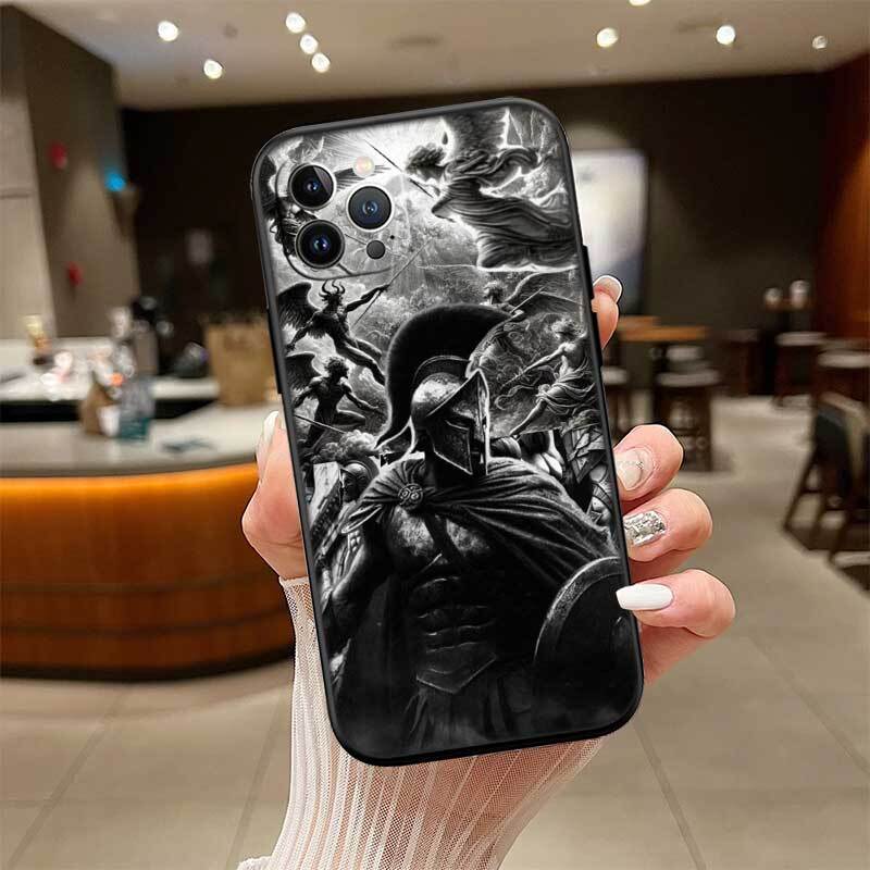 Spartan Warrior Shockproof Phone Case for iPhone 6 6s 7 8 11 12 13 14 15 16 17 16E XS Pro Max XR X SE Air