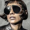 Non-polarized Oversized Pilot Punk Mask Sunglasses Women BigLuxury Brand Oval Metal Frame Steampunk Sun Glasses for Ladies Shades
