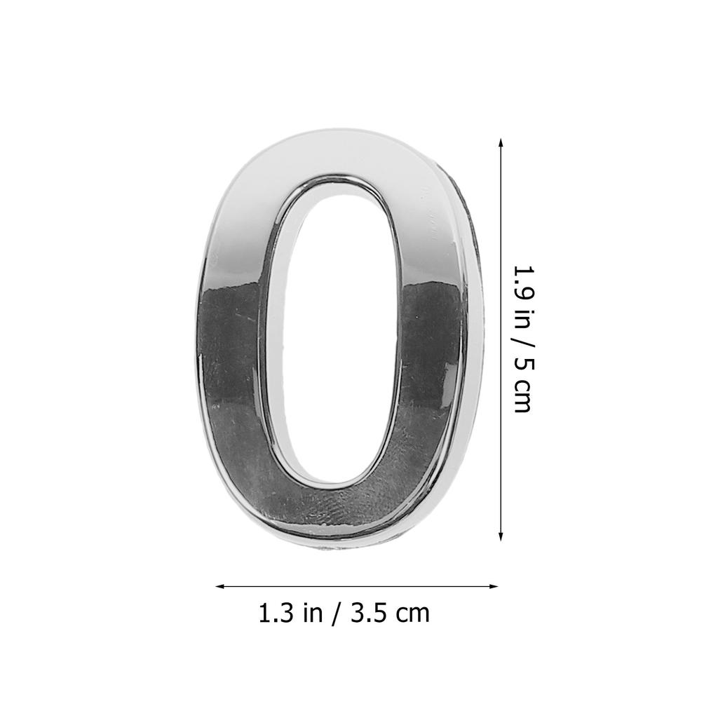 10Pcs ABS Number Door Plaques Modern Bright Design Easy Install House Room Number Signboard 0- 5Cm Signboard