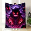 Gengar Haunted Glow Blanket Bedroom Blanket for Livingroom Couch Lunch Break Soft Cozy Throw for Friend's Festival Gift