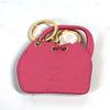 MCM Vicetos logo Bag Design Bag Charm Key Holder Leather Beige/pink Unused