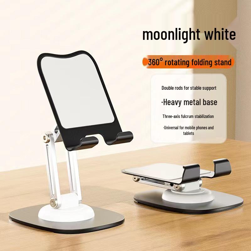 Top-Rated All-Metal 360° Rotating Foldable Phone Stand for Live Streaming