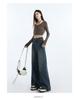 Gedijie Spring Wide Leg Trumpet Jeans for Women