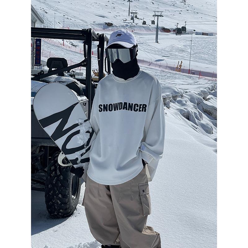 Ice Degree Waterproof Windproof Oversize Ski Sweatshirt for Men & Women - Breathable, White, Trendy