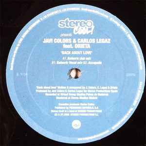

12inch Record COLORS LEGAZ ORIETA Back About Love SC002 Stereo Cool 2002 Spain Dance Electronica Used
