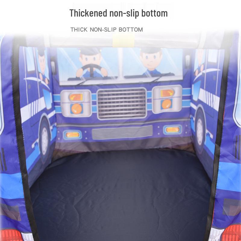 Kids' Portable Play Tent - Fire Truck & Police Car Design for Indoor & Outdoor Fun