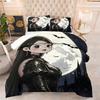 Gothic Bat Moon Castle Lady Comforter Set Quilt Bedding Set Pillowcase Dark Aesthetic Teen Bedroom Full Bedding Kit