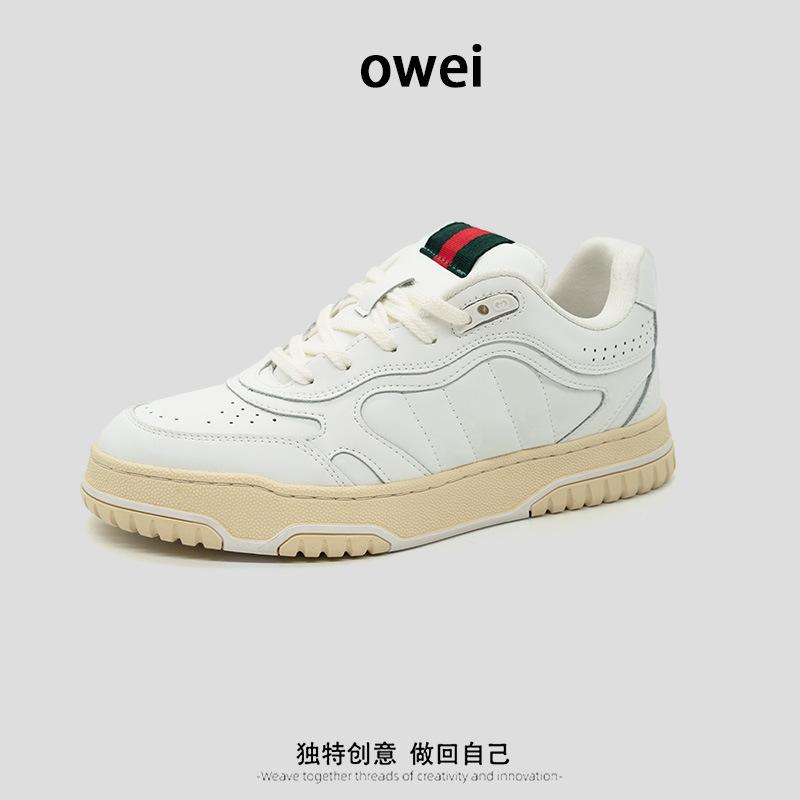 

White angel color matching printing thick baseplate shoes women s 2025 new sports and leisure fashion large size 35 бежевий