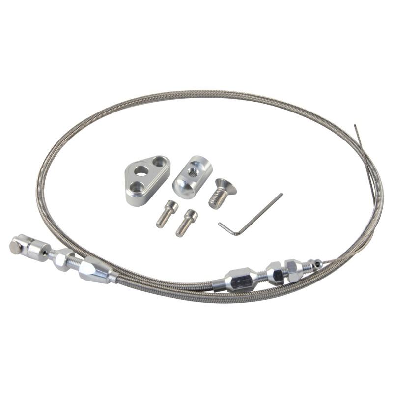 36'' Throttle Cable For Chevy Chevrolet LS1 Swap Conversion Stainless 4.8L 5.3L 6.0L 5.7L Engine 1999-2007 Silver
