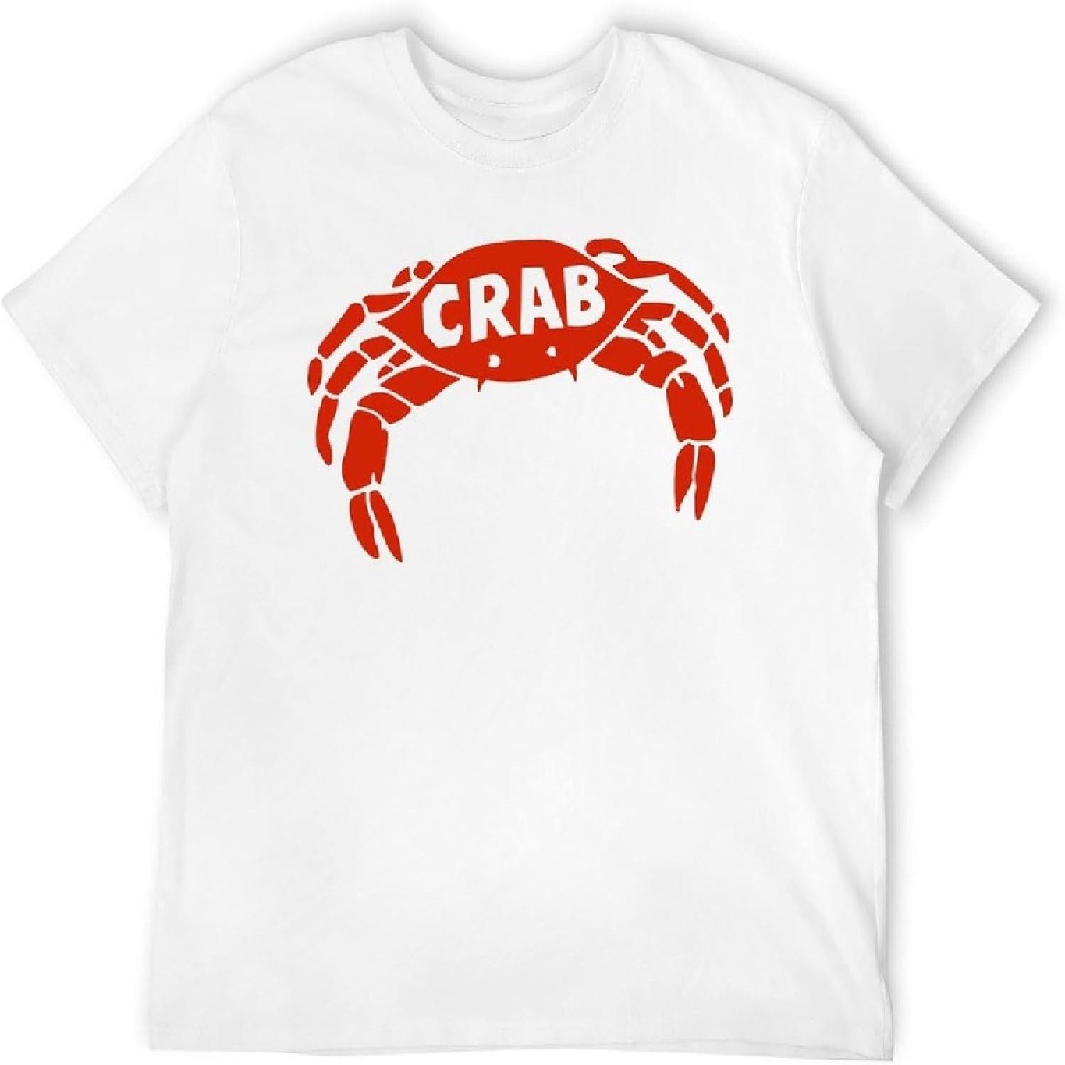 

Crab Vinyl Record Graphic Tee Retro Music Lover T-Shirt for Men and Women XXXXXL білий