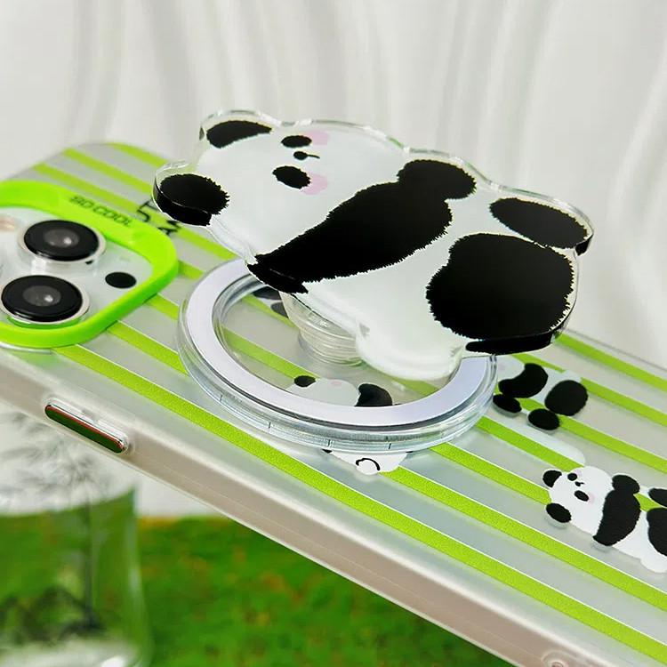 

Магнитный кронштейн Матовый чехол для телефона Совместимый и подходящий для iPhone15 14 13 12 11promax xsmax xr 7 8plus Милая панда 7/8