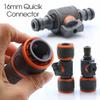 16mm Durable Plastic Ball Valve Hose Adapter for Garden Irrigation with Quick Connect Coupling and Ergonomic Grip