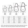 Bimoo 100pcs Stainless Steel Safety Fast Clip Lock Pin Oval Snap Strong Pull Anti-corrosion Fishing Lure Rigs Connector