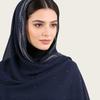 Womens Chiffon Scarf With Rhinestone Pearl Embellishment Ethnic Style Long Wrap Headband Accessory Elegant Lady Fashion