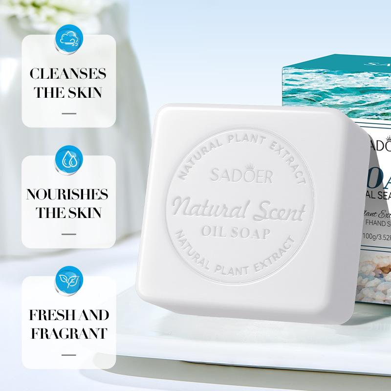 Sapone Naturale al Sale Marino 100g Sapone Artigianale Detergente Prodotti per la Cura della Pelle
