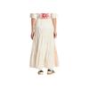 Adidas Originals Striped High-Waisted Loose Long Casual Skirt Women skirts White KC0768