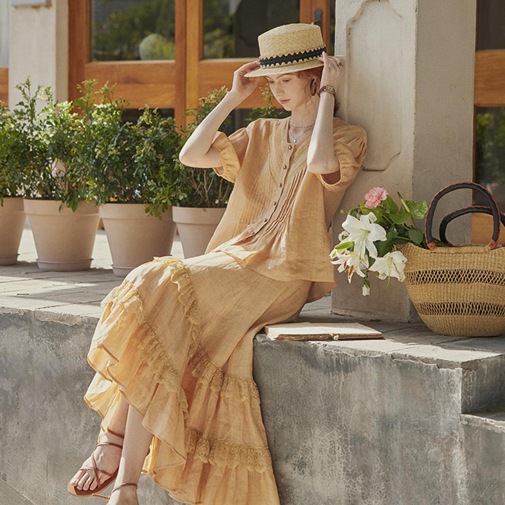 Peulaudeumali Pm_Summer Lace Fishtail Skirt