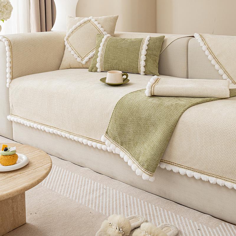 

Modern And Simple Chenille Sofa Cushion Four Seasons Universal Cushion Simple Modern Non-slip Leather Sofa Cover Cloth Towel 70x70cm 1pcs