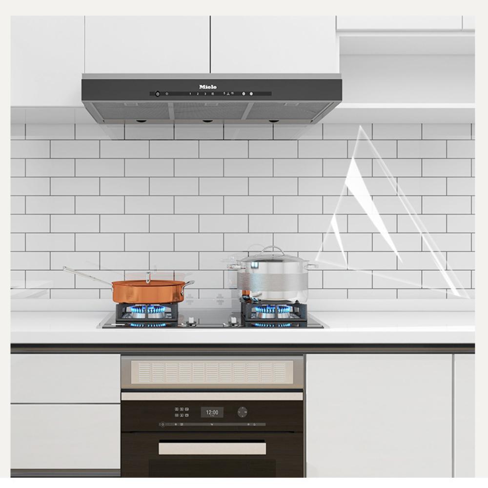 Static Transparent Kitchen Oil-Proof Film Stove Waterproof Moisture-Proof Self-Adhesive Wallpaper Countertop Cabinet Renovation Tile Sticker