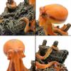 Aquarium Decor Resin Cave Octopus Fish for Tank Hideout Octopus Theme Decor Top Sale