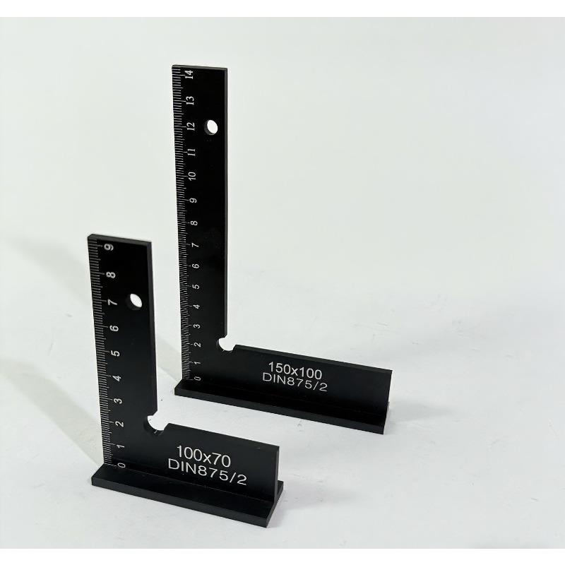 Aluminum Alloy Flat Angle Ruler Base Measuring Tape with Seat Shape Right Angle Ruler Knife Mouth Angle Ruler