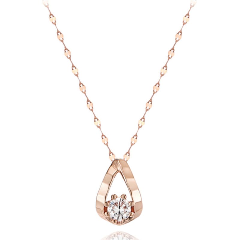 ELLE Jewelry 14K Sparkling Waterdrop Necklace EL14NN021