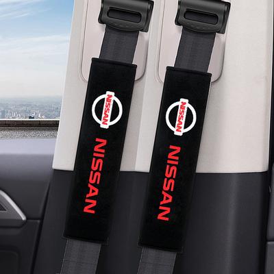 2Pcs Car Seat Belt Cover Shoulder Protection Pads For X-trail Qashqai Note Juke Sentra Patrol Leaf Car Accessories
